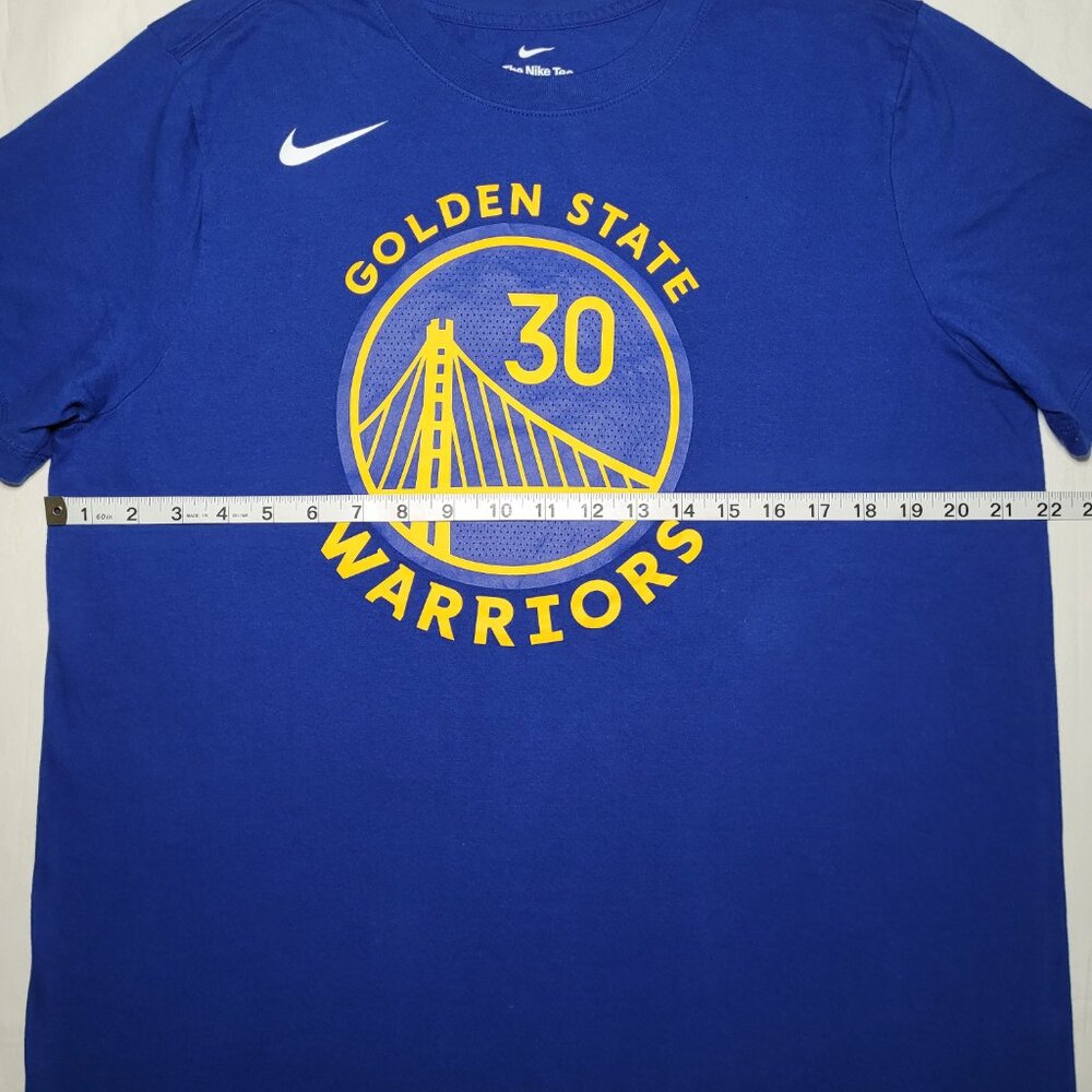 Nike Golden State Warriors T-Shirt Crewneck Stephen Curry #30 Blue Mens L NBA - Picture 3 of 8